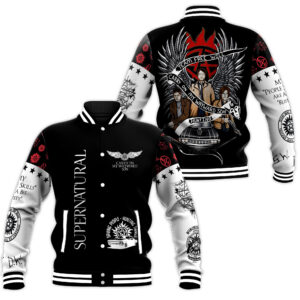 Supernatural TV Series Style Baseball Jacket For Fans
