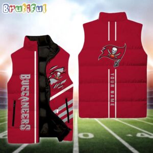 Tampa Bay Buccaneers NFL Style Sleeveless Puffer Jacket For Fans