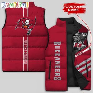 Tampa Bay Buccaneers NFL Style Sleeveless Puffer Jacket For Fans