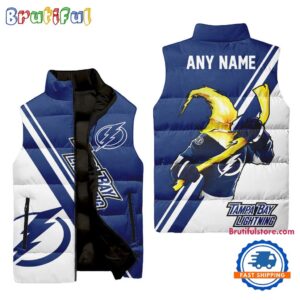 Tampa Bay Lightning NHL Style Sleeveless Puffer Jacket For Fans