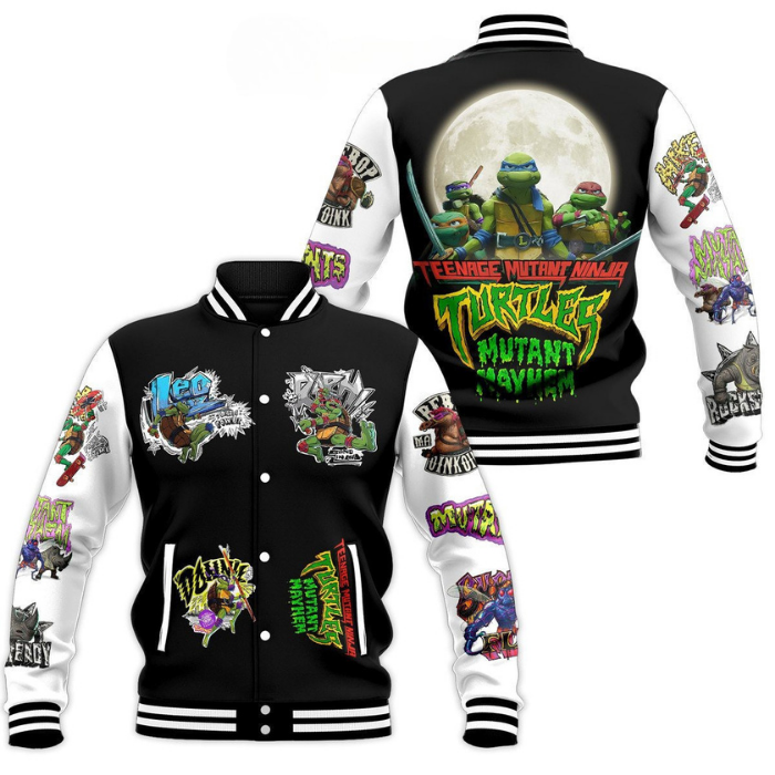 Teenage Mutant Ninja Turtles Cartoon Style Baseball Jacket For Fans