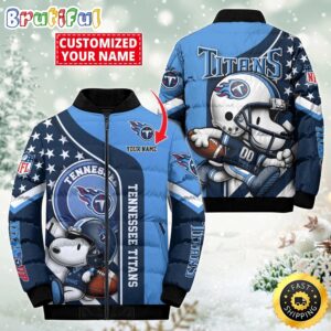 Tennessee Titans NFL Style Puffer Jacket For Fans
