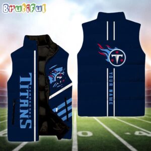 Tennessee Titans NFL Style Sleeveless Puffer Jacket For Fans
