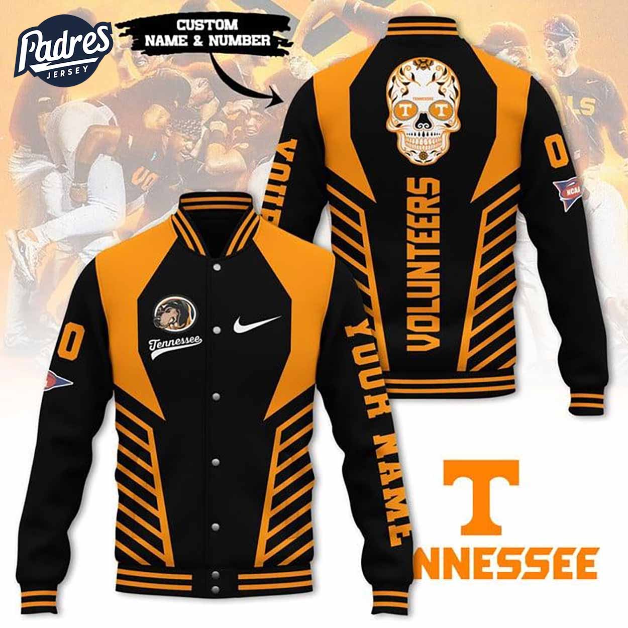 Tennessee Volunteers NCAA Style Baseball Jacket For Fans