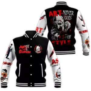 Terrifier Movies Style Baseball Jacket For Fans