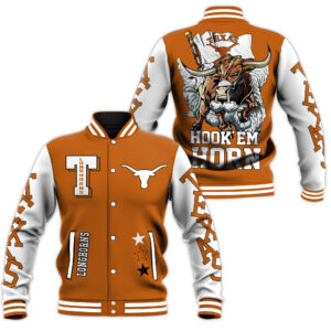 Texas Longhorns NCAA Style Baseball Jacket For Fans
