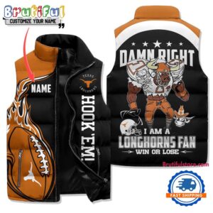 Texas Longhorns NCAA Style Sleeveless Puffer Jacket For Fans