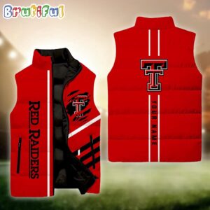 Texas Tech Red Raiders NCAA Style Sleeveless Puffer Jacket For Fans