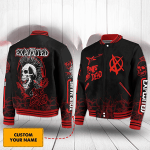 The Exploited Music Style Baseball Jacket For Fans