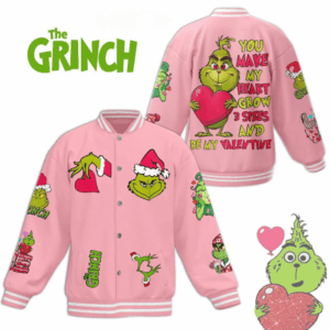The Grinch Cartoon Style Baseball Jacket For Fans
