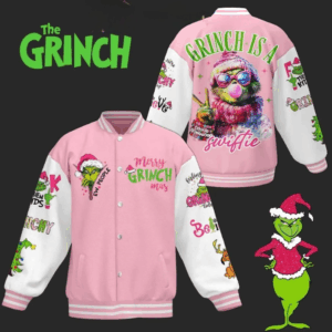 The Grinch Cartoon Style Baseball Jacket For Fans