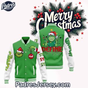 The Grinch Cartoon Style Baseball Jacket For Fans