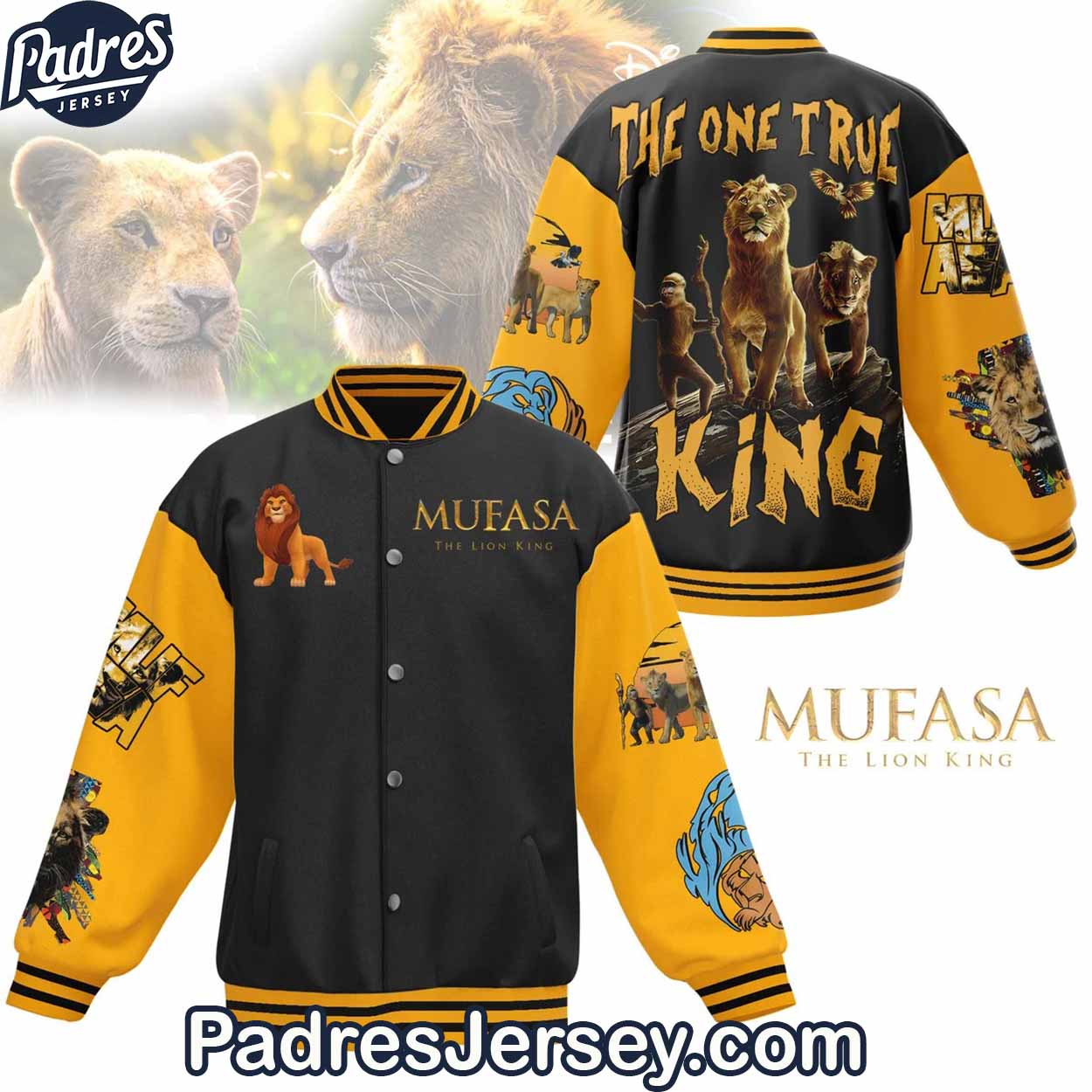 The Lion King Cartoon Style Baseball Jacket For Fans
