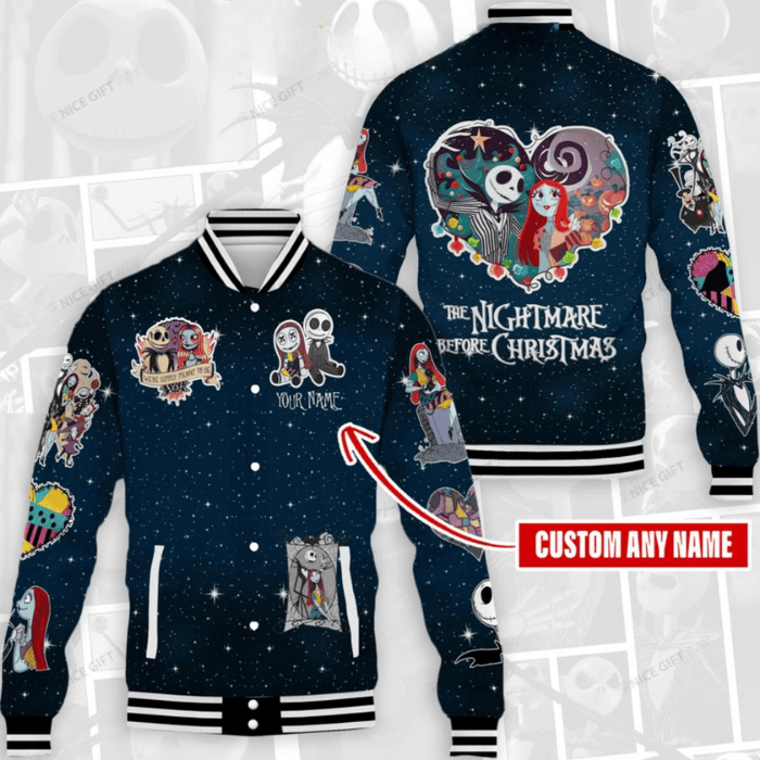 The Nightmare Before Christmas Cartoon Style Baseball Jacket For Fans