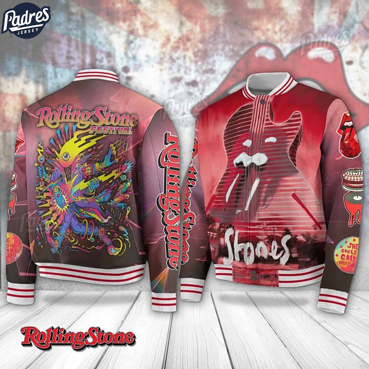 The Rolling Stones Music Style Baseball Jacket For Fans
