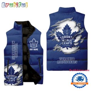 Toronto Maple Leafs NHL Style Sleeveless Puffer Jacket For Fans