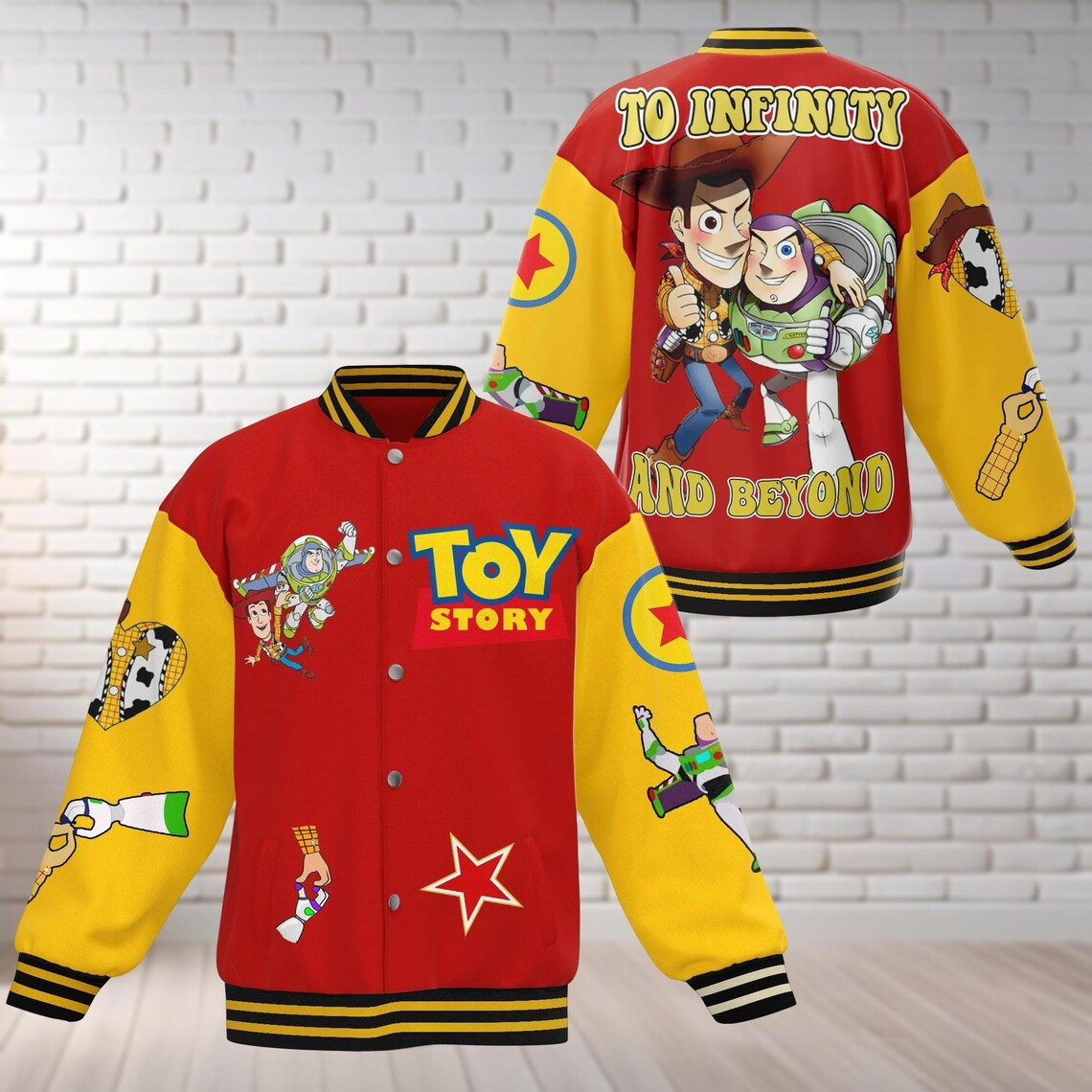 Toy Story Cartoon Style Baseball Jacket For Fans
