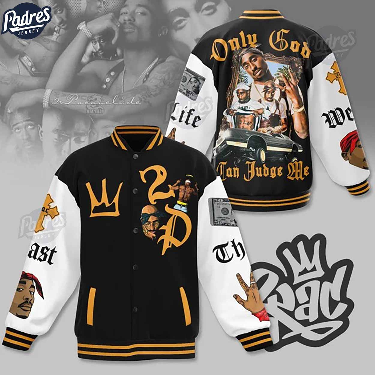 Tupac Shakur Music Style Baseball Jacket For Fans