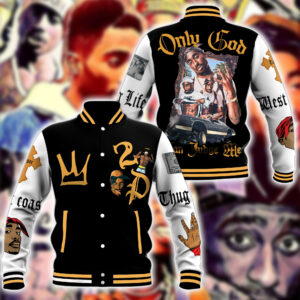 Tupac Shakur Music Style Baseball Jacket For Fans