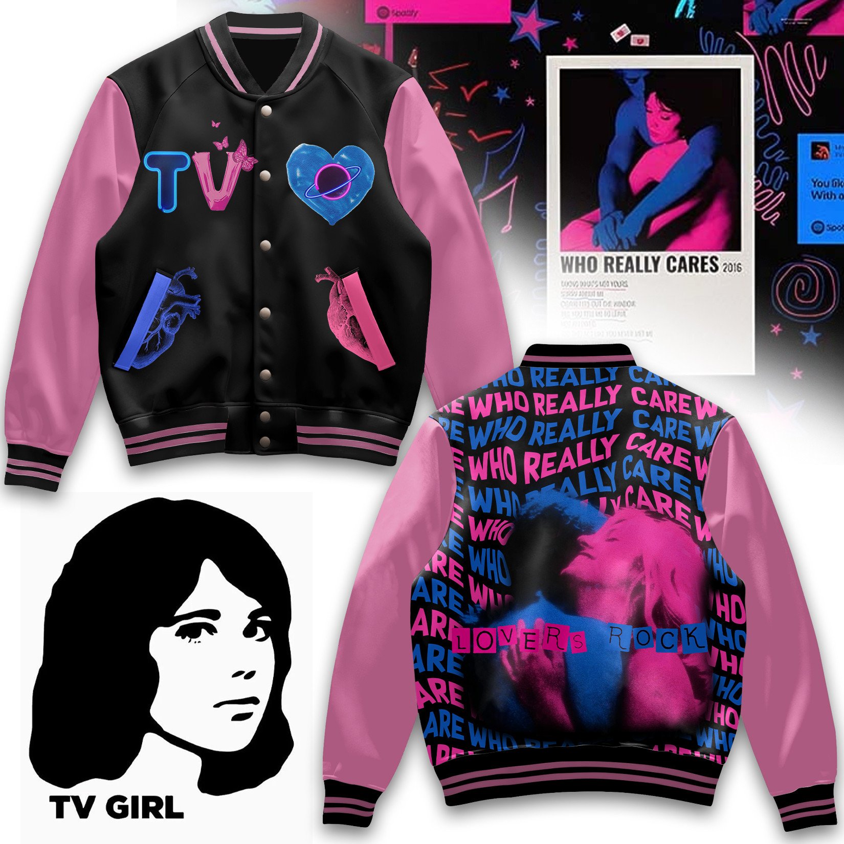 TV Girl Music Style Baseball Jacket For Fans