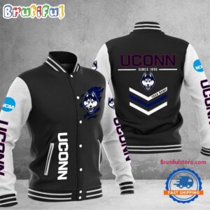 UConn Huskies NCAA Style Baseball Jacket For Fans