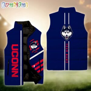 UConn Huskies NCAA Style Sleeveless Puffer Jacket For Fans