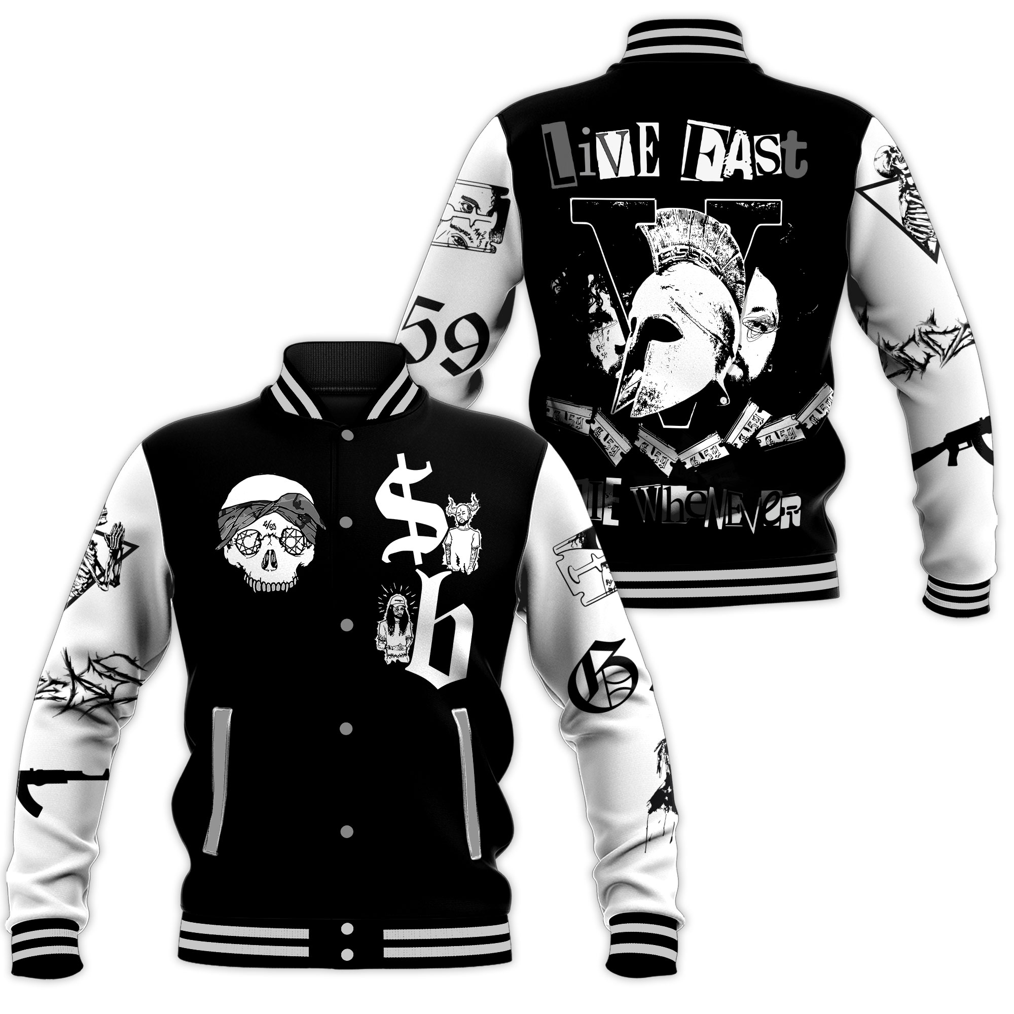 $uicideboy$ Music Style Baseball Jacket For Fans