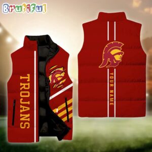 USC Trojans NCAA Style Sleeveless Puffer Jacket For Fans