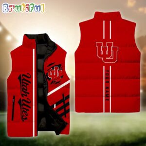 Utah Utes NCAA Style Sleeveless Puffer Jacket For Fans