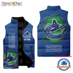 Vancouver Canucks NHL Style Sleeveless Puffer Jacket For Fans