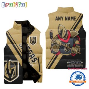 Vegas Golden Knights NHL Style Sleeveless Puffer Jacket For Fans