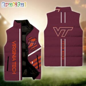Virginia Tech Hokies NCAA Style Sleeveless Puffer Jacket For Fans