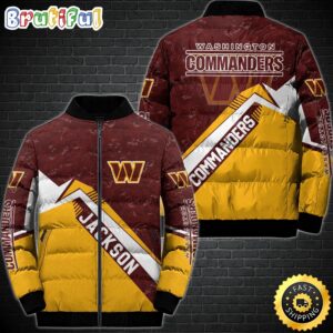 Washington Commanders NFL Style Puffer Jacket For Fans