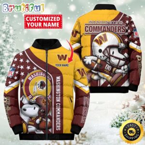 Washington Commanders NFL Style Puffer Jacket For Fans
