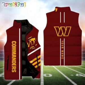 Washington Commanders NFL Style Sleeveless Puffer Jacket For Fans