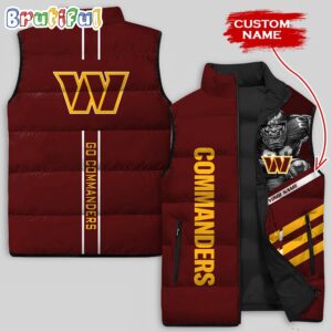 Washington Commanders NFL Style Sleeveless Puffer Jacket For Fans