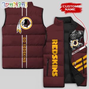 Washington Redskins NFL Style Sleeveless Puffer Jacket For Fans