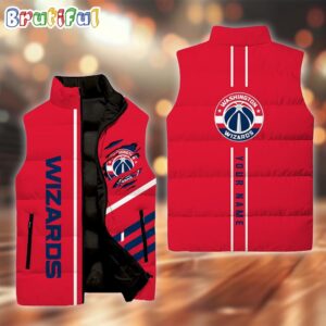 Washington Wizards NBA Style Sleeveless Puffer Jacket For Fans
