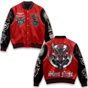 Weird Unique Gruss Vom Krampus Halloween Style Baseball Jacket For Fans