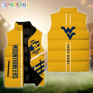 West Virginia Mountaineers NCAA Style Sleeveless Puffer Jacket For Fans