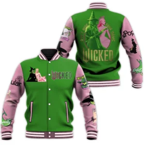 Wicked Movies Style Baseball Jacket For Fans