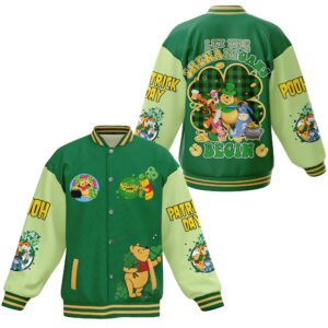 Winnie the Pooh Cartoon Style Baseball Jacket For Fans