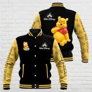 Winnie the Pooh Cartoon Style Baseball Jacket For Fans