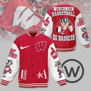 Wisconsin Badgers NCAA Style Baseball Jacket For Fans