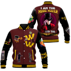 Wonka Movies Style Baseball Jacket For Fans
