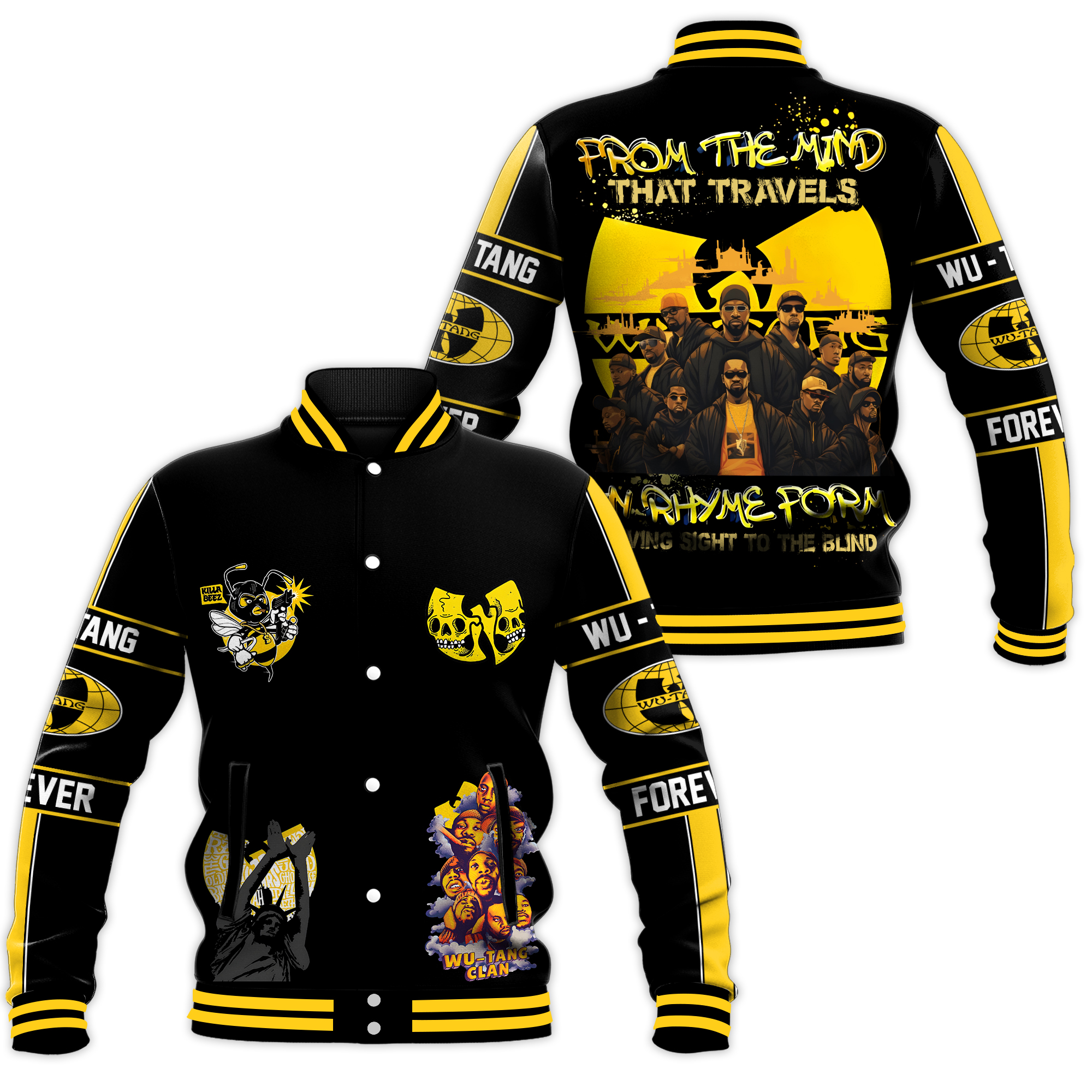 Wu-Tang Music Style Baseball Jacket For Fans
