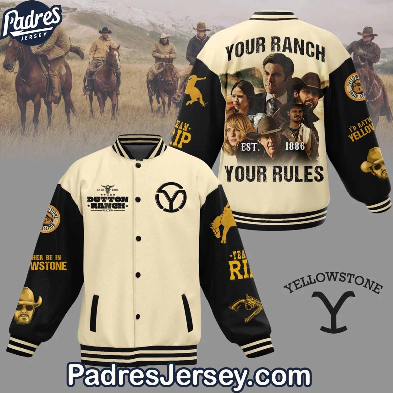 Yellowstone TV Series Style Baseball Jacket For Fans
