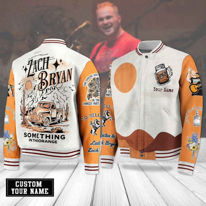 Zach Bryan Music Style Baseball Jacket For Fans