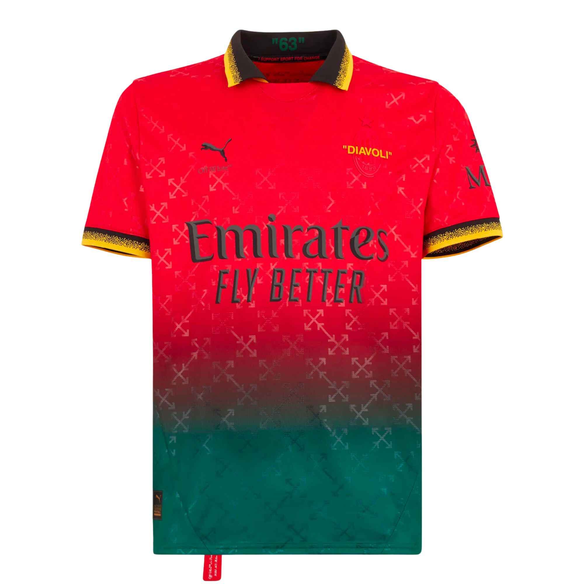 24/25 AC Milan x Off White Red Jersey